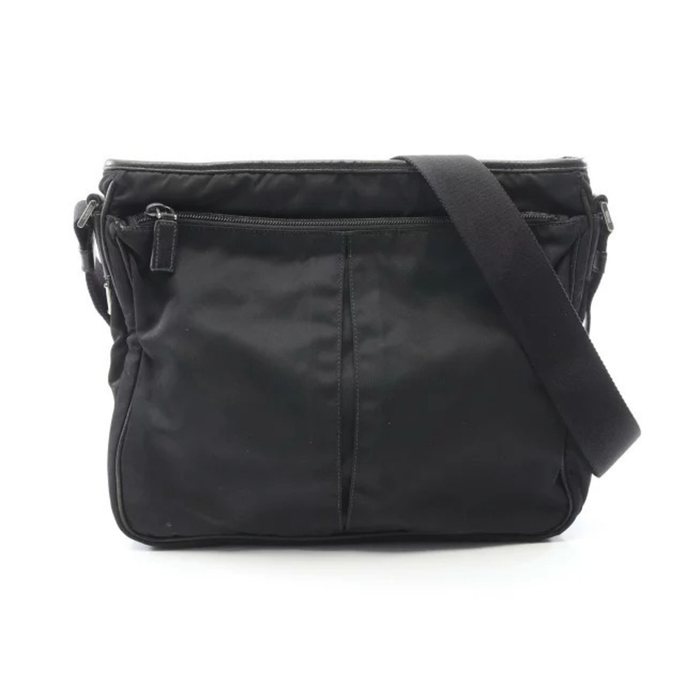 Prada Shoulder Bag Saffiano Leather Black